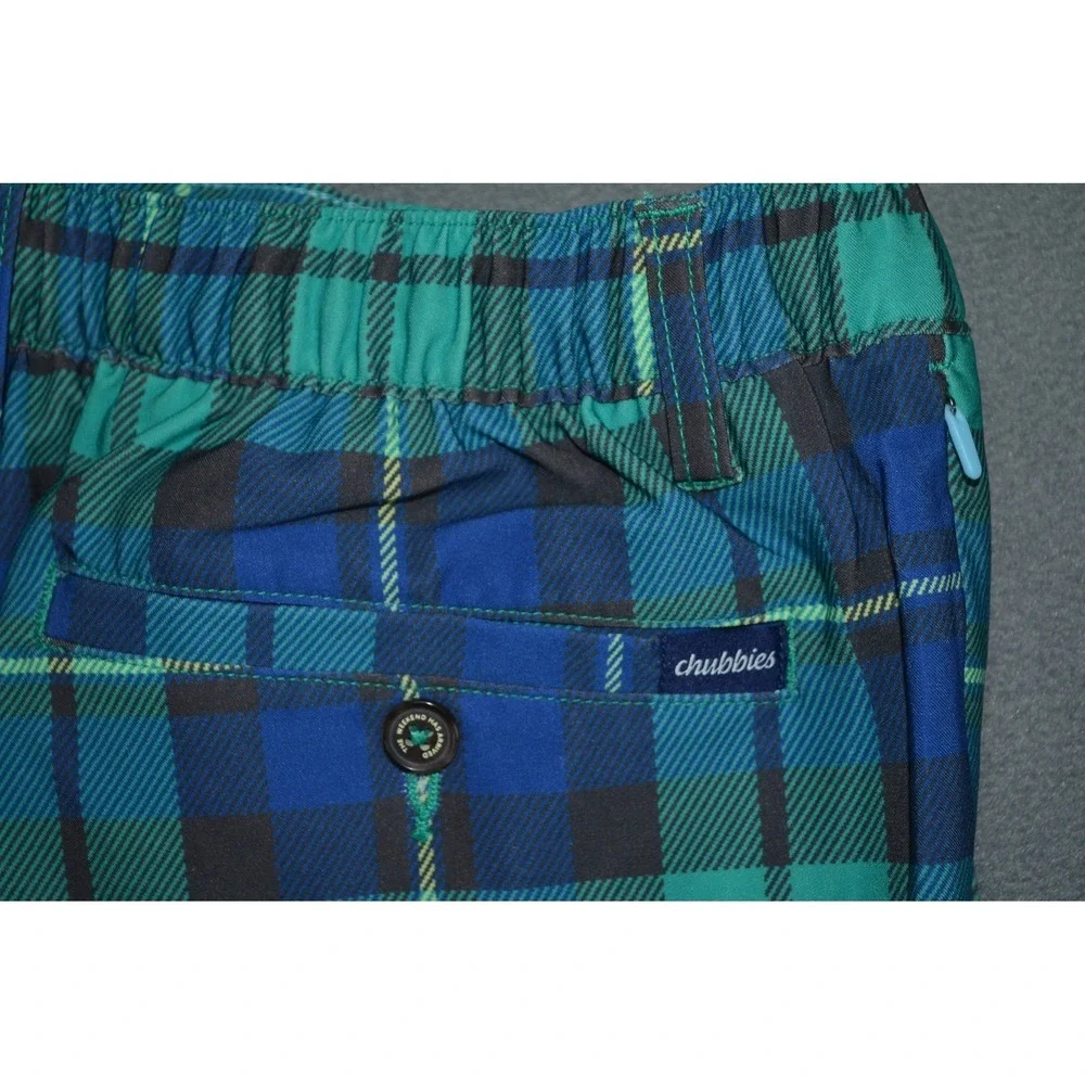 Chubbies Everywear Pants Mens L Plaid Drawstring Elastic Waist Chino Stretch - Picture 8 of 10